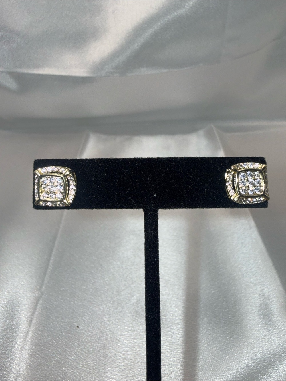 18K Gold Dipped AAA CZ Screw-Back Earrings